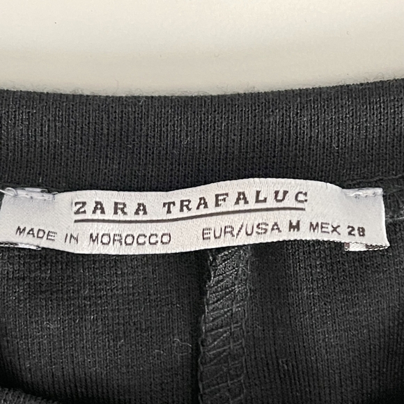 2/$30 ZARA Contrasted T-Shirt Dress Black Sporty Side Striped Long Sleeve #6969 - Picture 12 of 16